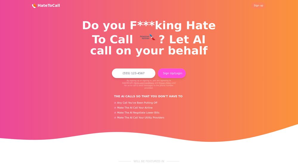 image for HateToCall.com