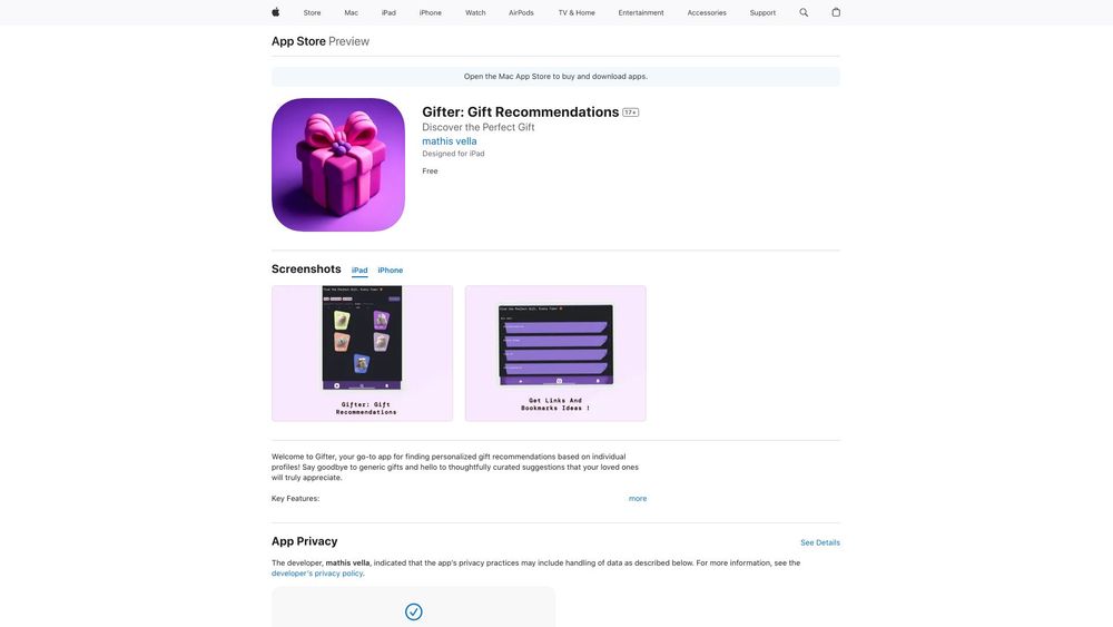 image for Gifter: Gift Recommendations