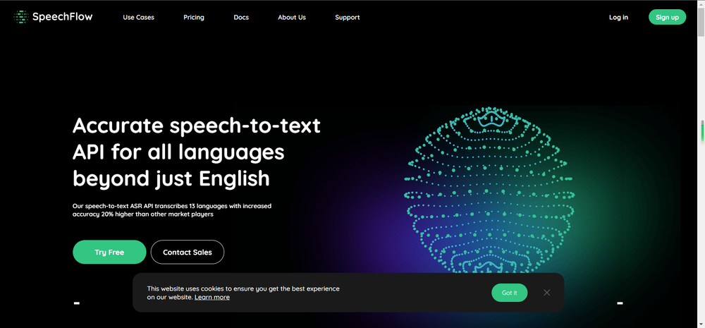 image for SpeechFlow - Advanced Speech-to-Text API
