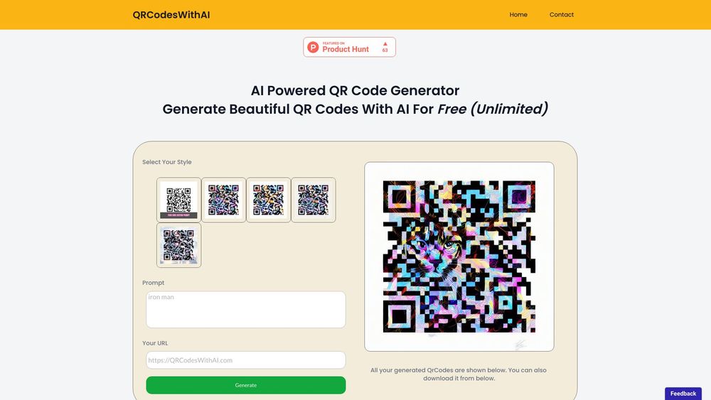 image for AI Powered QR Code Generator