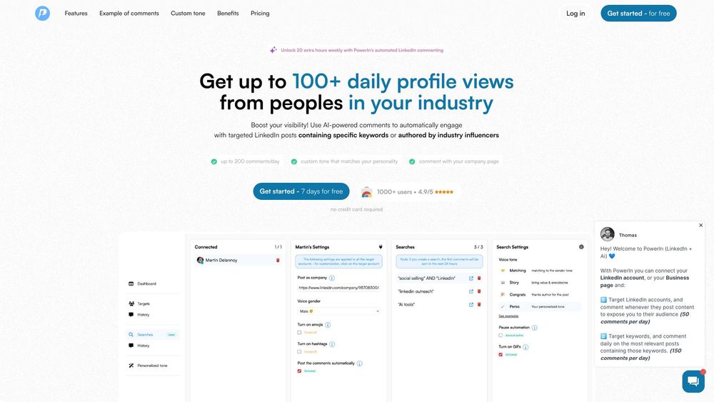 image for PowerIn - Automate LinkedIn Comments