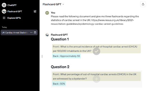 image for Flashcard GPT Chrome Extension