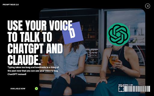 image for Promptheus 2 - Talk to ChatGPT, Claude With Your Voice