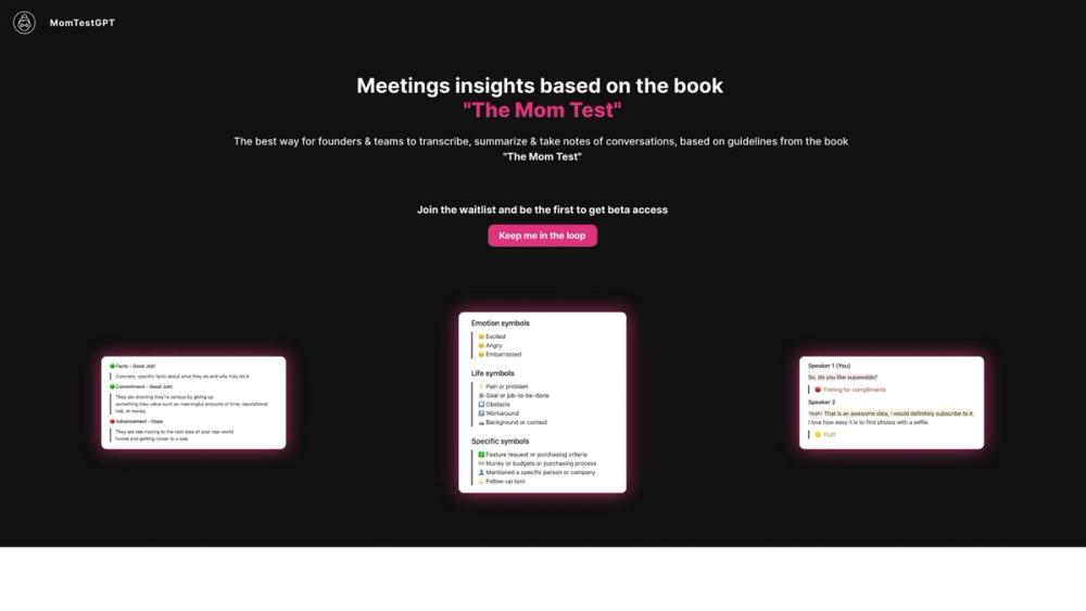 image for MomTestGPT
