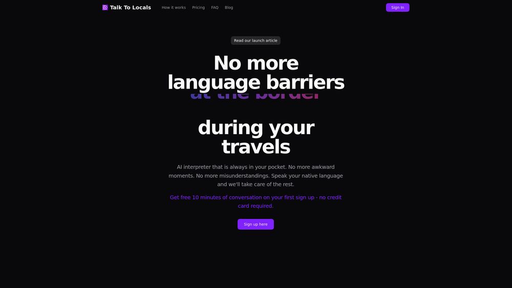 image for Talk To Locals
