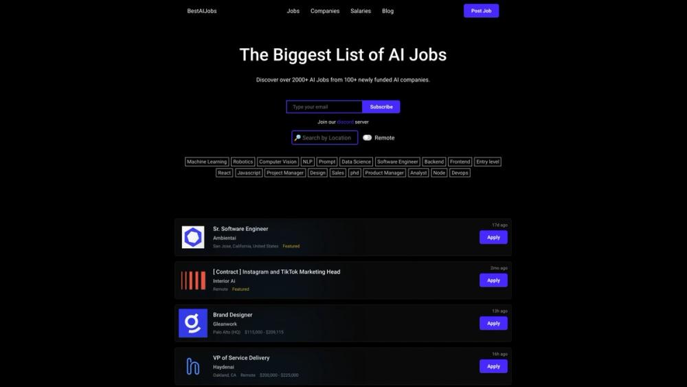 image for Best AI Jobs