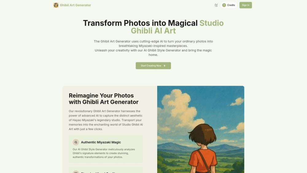 image for Ghibli Art Generator