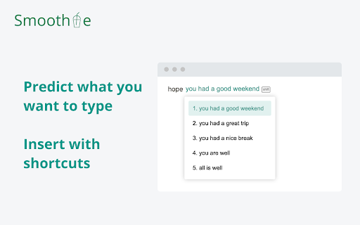 image for Smoothie: Type Faster on Any Website