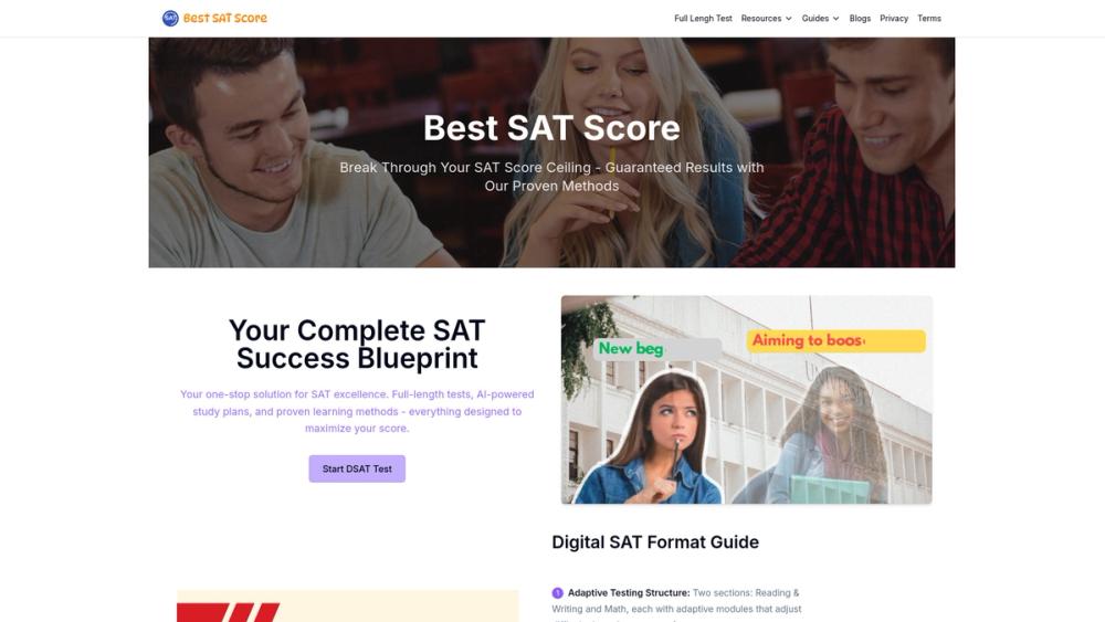 image for Best SAT Score