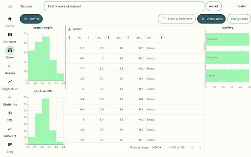 image for CSV and Parquet viewer