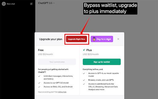 image for Chatgpt Plus Waitlist Skipper