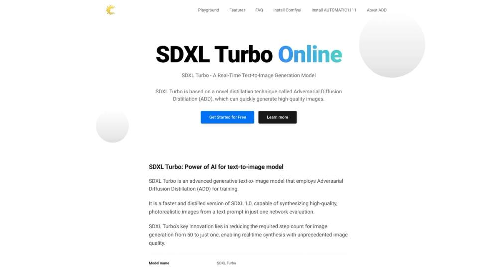 image for SDXL TURBO ONLINE