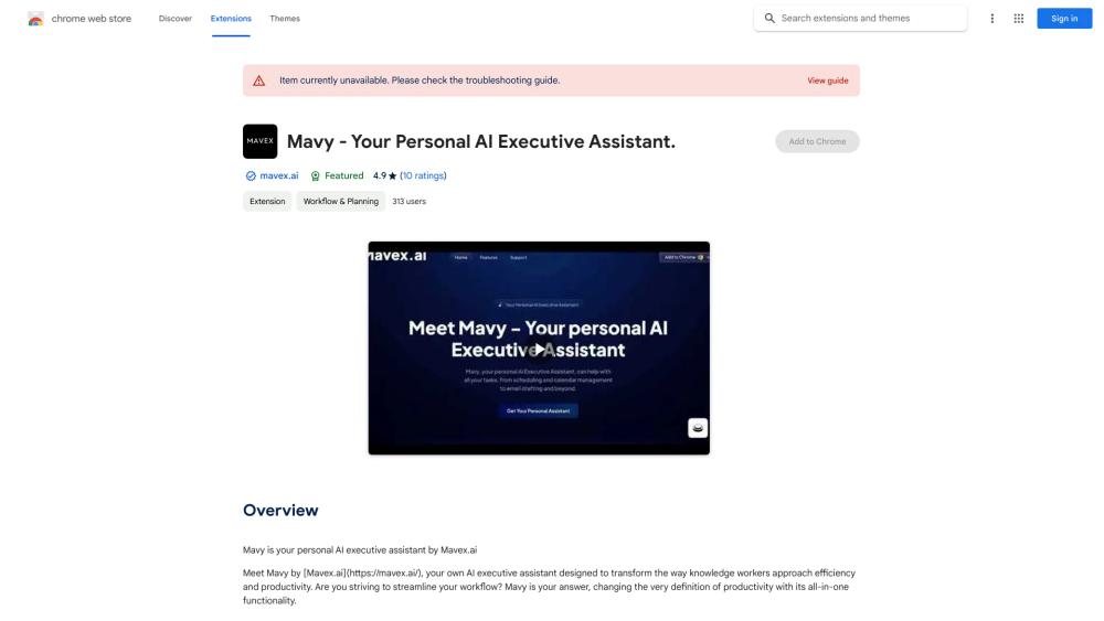 image for Mavy - Your Personal AI Executive Assistant.