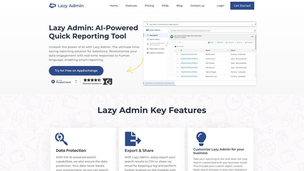 image for Lazy Admin AI-Powered Reporting Tool