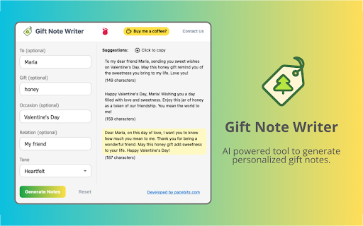 image for Gift Note Writer