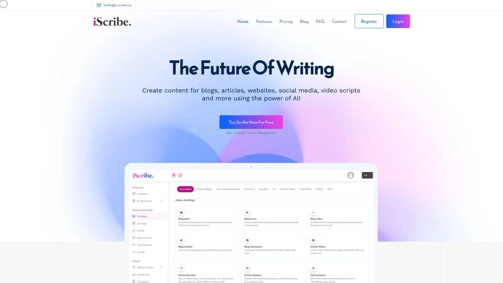 image for iScribe AI Content Generator