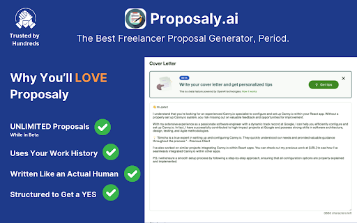 image for Proposaly - Upwork AI Proposal Generator