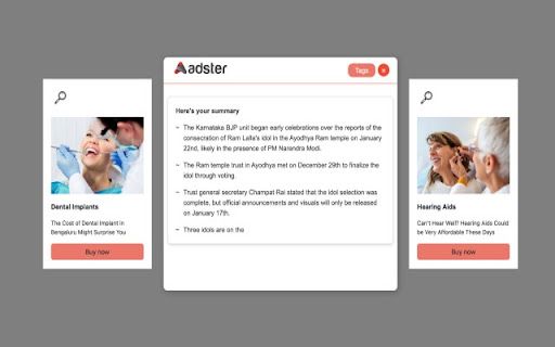 image for Adster AI Summarizer Extension
