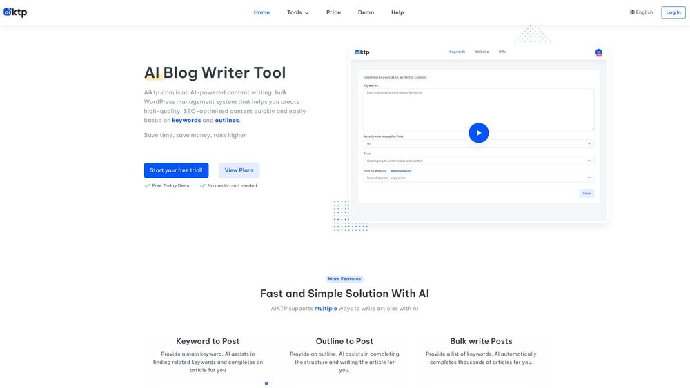 image for AI Keywords To Posts