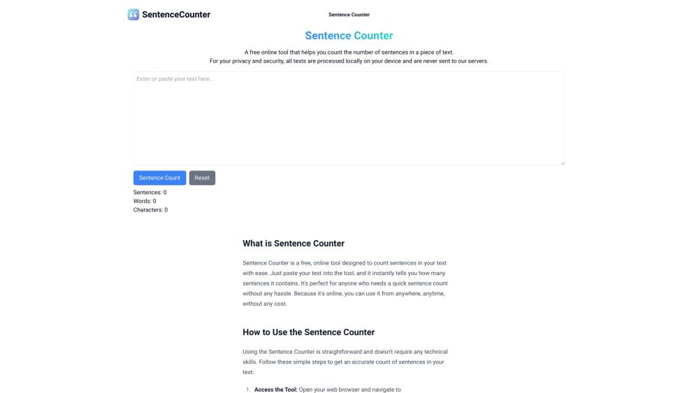 image for Sentence Counter