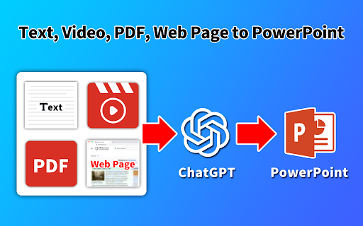 image for GPT PowerPoint Maker -Text, Video, PDF to PPT