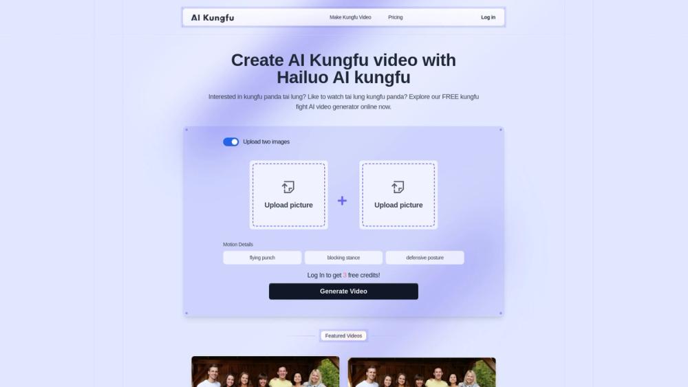 image for AI Kungfu Video Generator