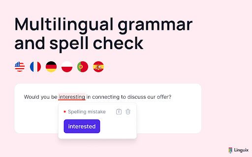 image for Linguix — Grammar Checker and AI Writing App