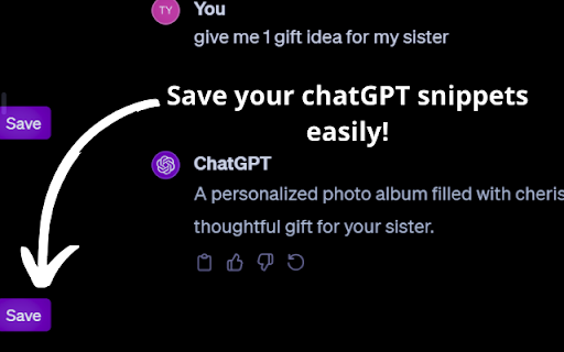 image for ChatGPT Snippet Saver