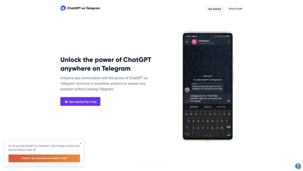image for ChatGPT on Telegram