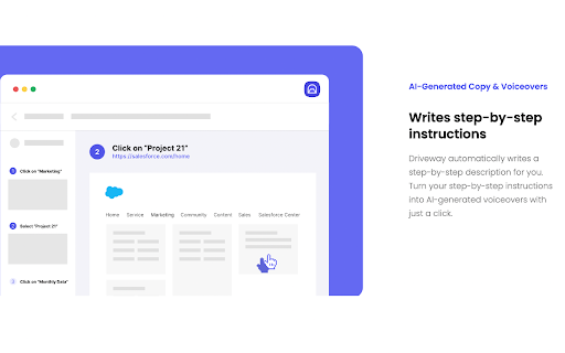 image for Driveway: AI Screenshot Guides, SOPs, & Demos