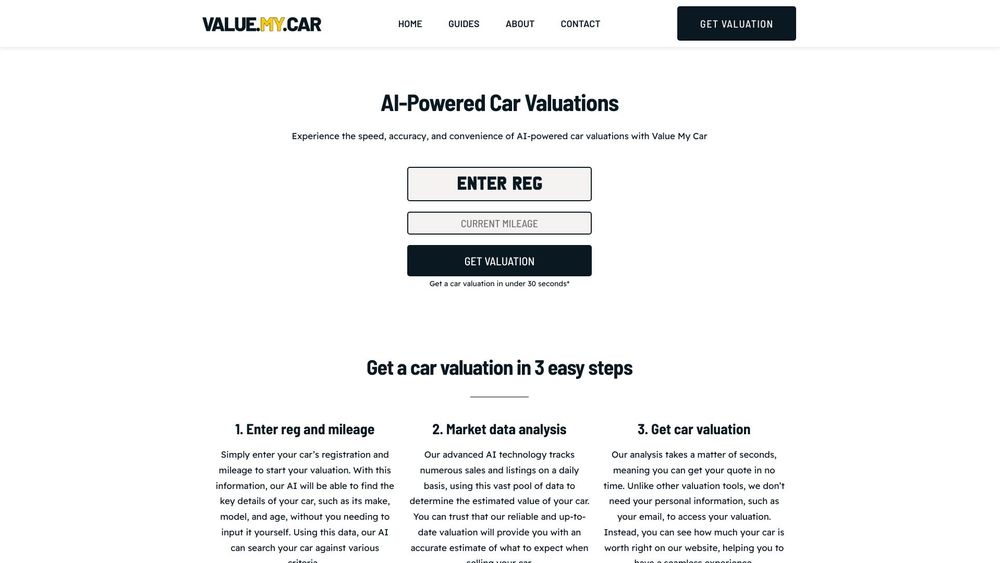 image for Value My Car