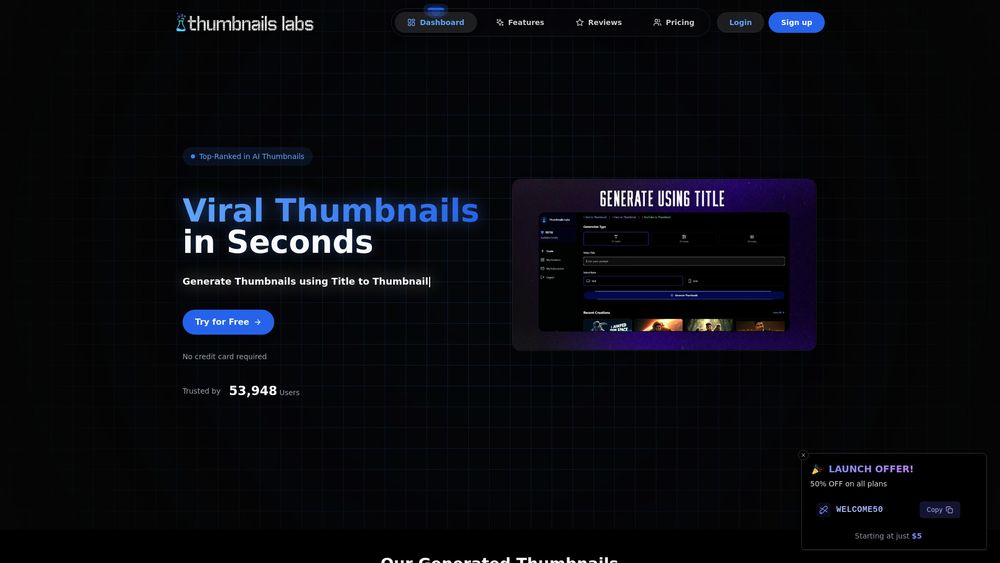 image for Thumbnails Labs - AI Thumbnails Maker