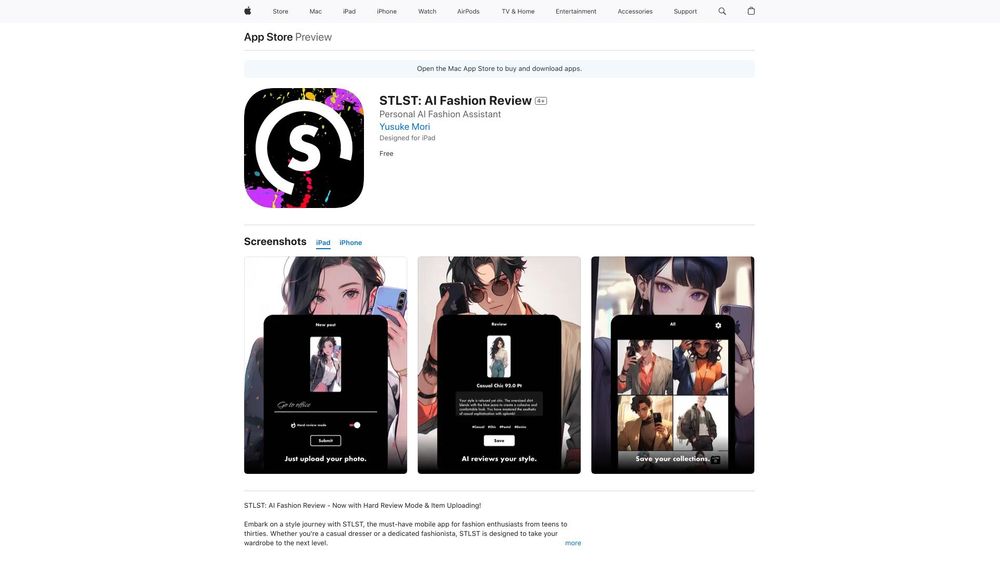 image for STLST: AI Fashion Review