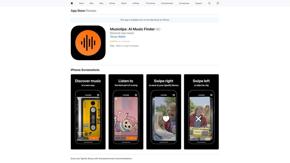image for Musiclips: AI Music Finder for Spotify