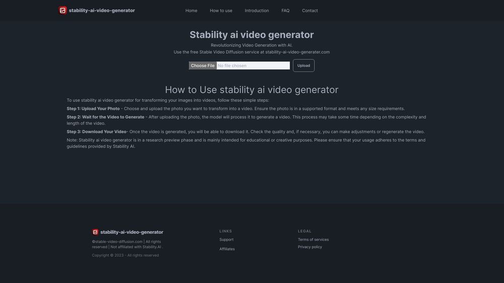 image for Stability ai video generater