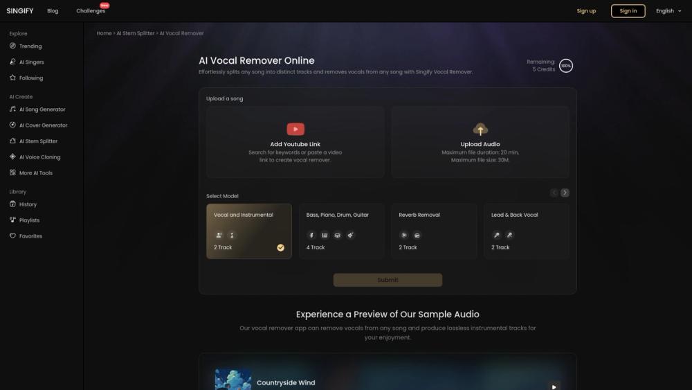 image for Singify Vocal Remover