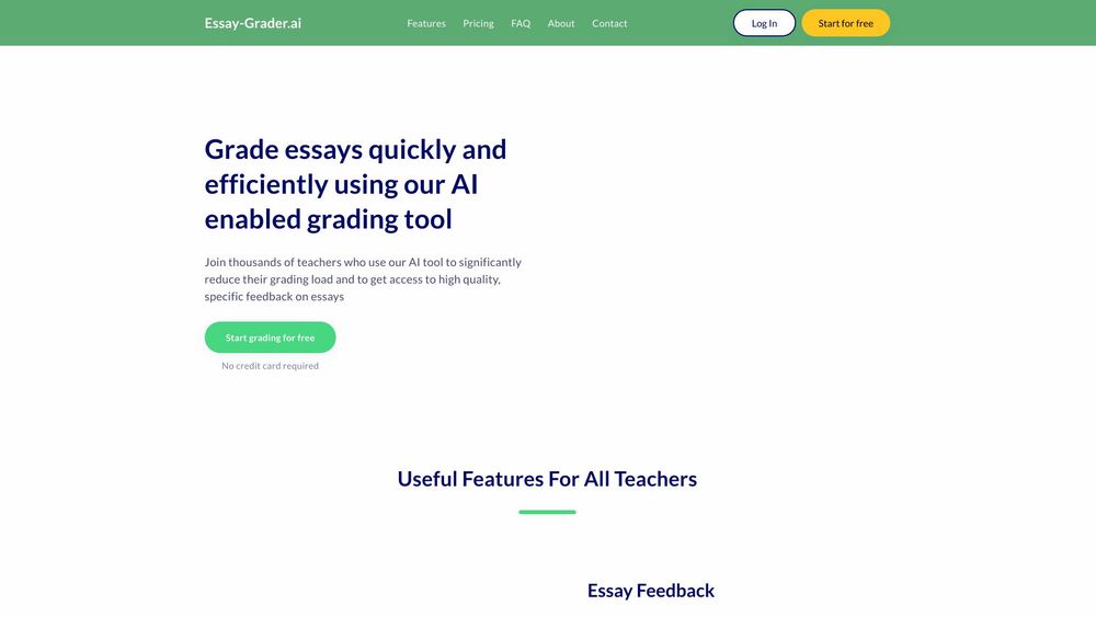 image for Essay-Grader.ai - Grade essays in seconds using AI