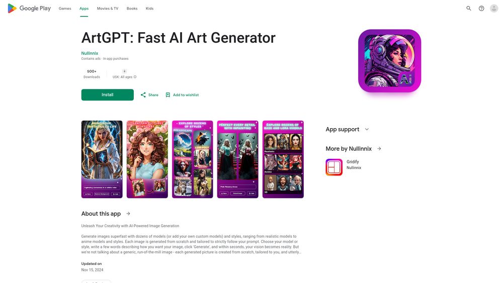 image for ArtGPT: Fast AI Art Generator