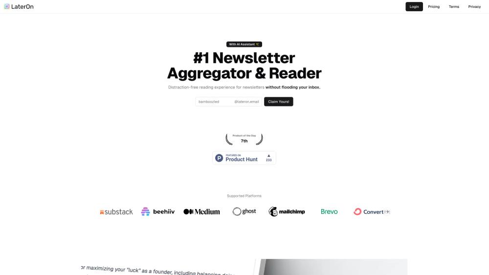 image for LaterOn.email