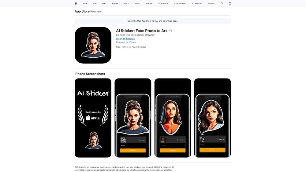 image for AI Sticker: Face Photo to Art