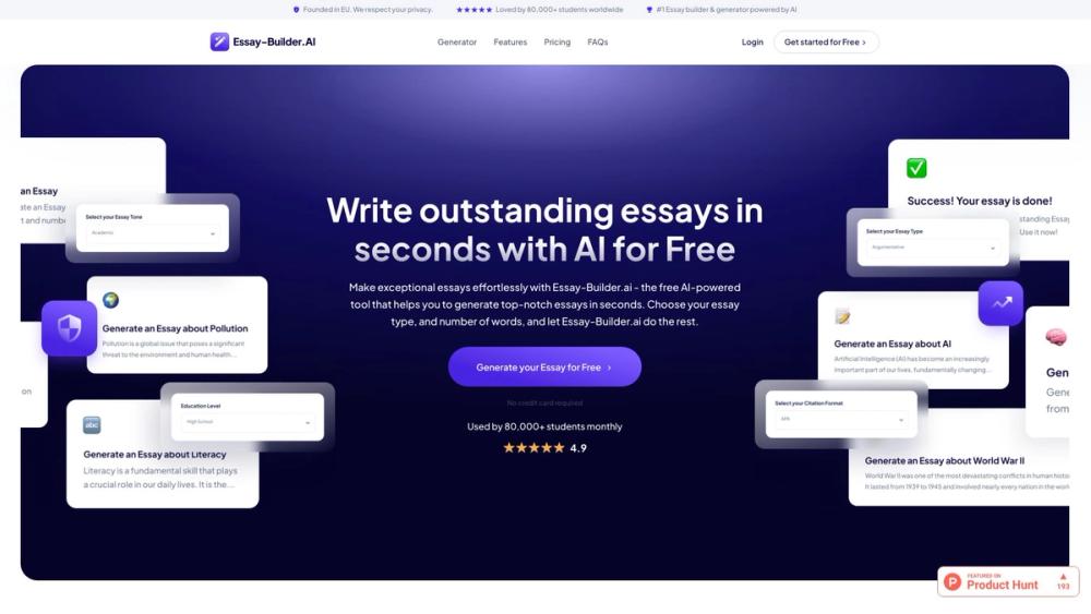 image for Essay Builder AI