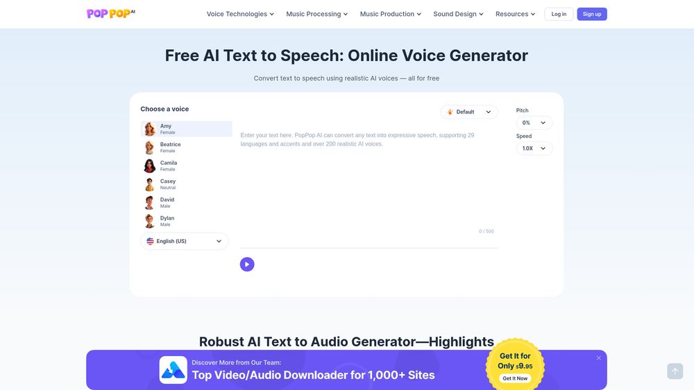 image for PopPop AI Text to Speech