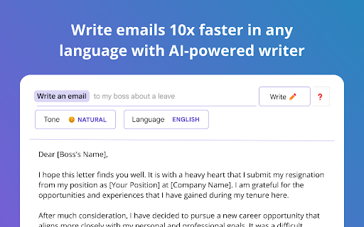 image for MagicWriter - Your AI Email Writer Assistant