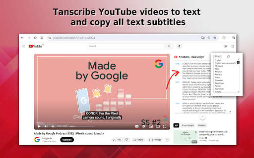 image for YouTube Transcription