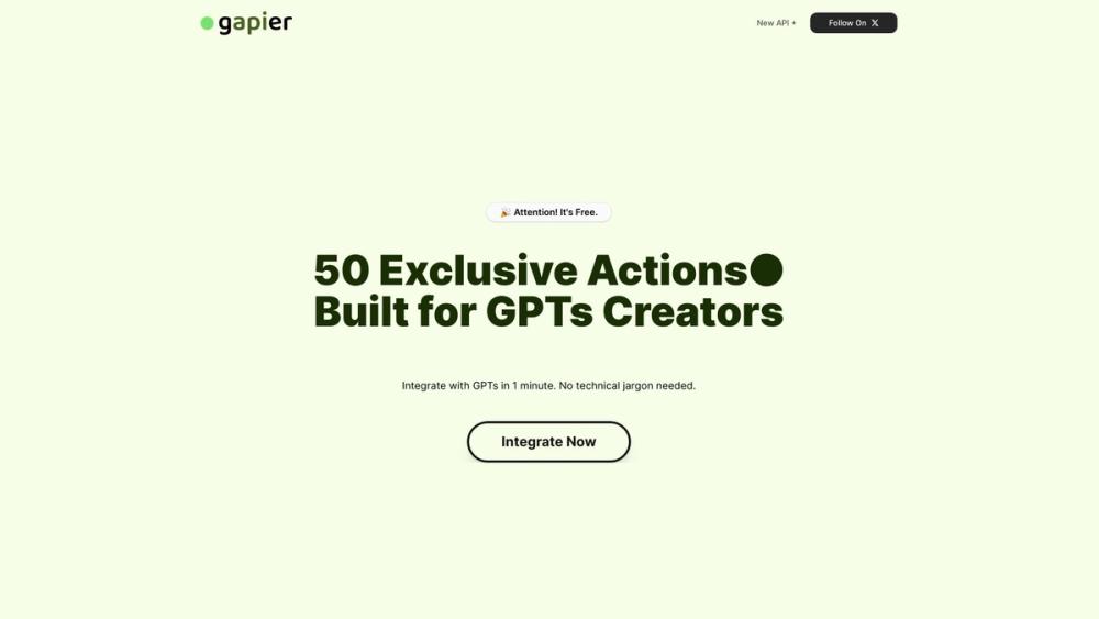 image for Gapier - Free GPTs Actions APIs