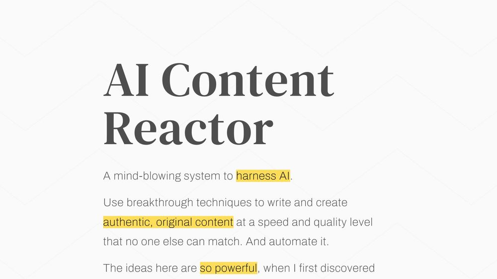 image for AI Content Reactor