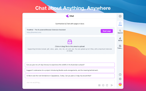 image for TinaMind - The Free ChatGPT-powered Assistant!