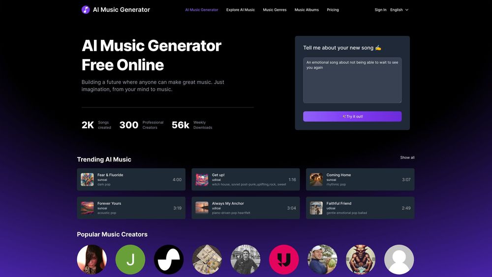 image for Udio AI Music Generator