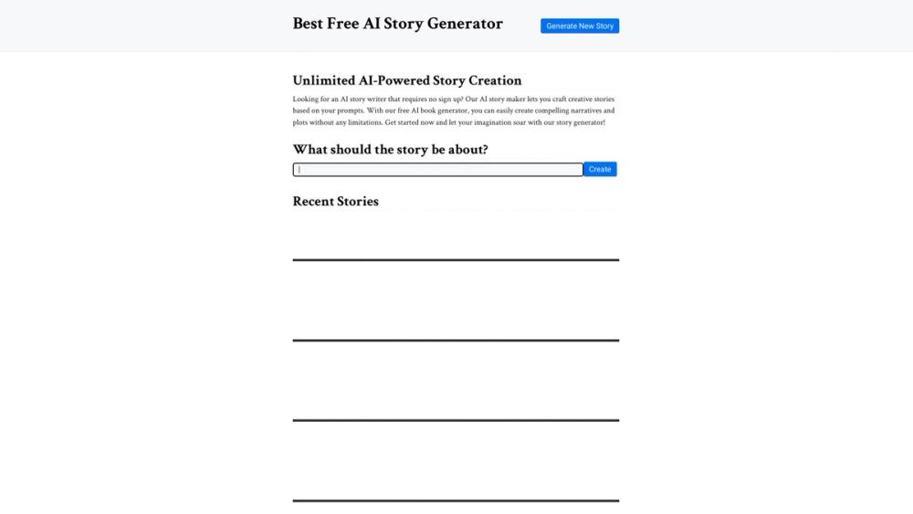 image for Free AI Story Generator