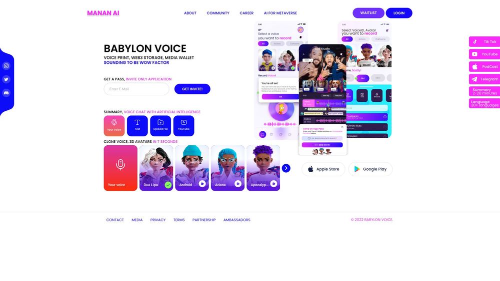 image for Babylon Voice - AI Voice GPT and VoiceID